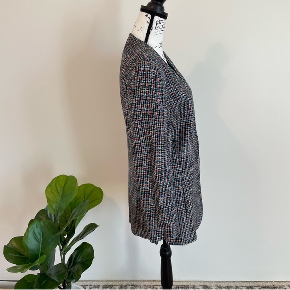 Vintage Liz Claiborne power suit blazer 80’s tweed multicolored with pockets 🔥 - Picture 4 of 11